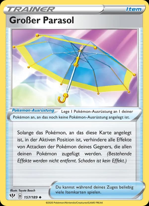 Großer Parasol card in German