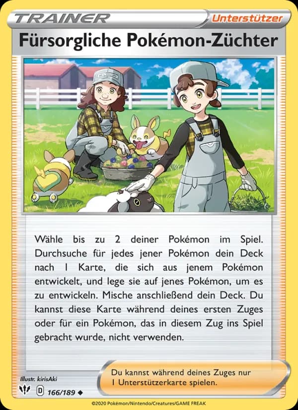 Fürsorgliche Pokémon-Züchter card in German