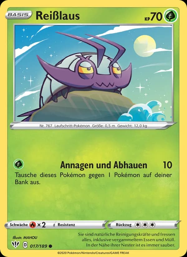 Reißlaus card in German