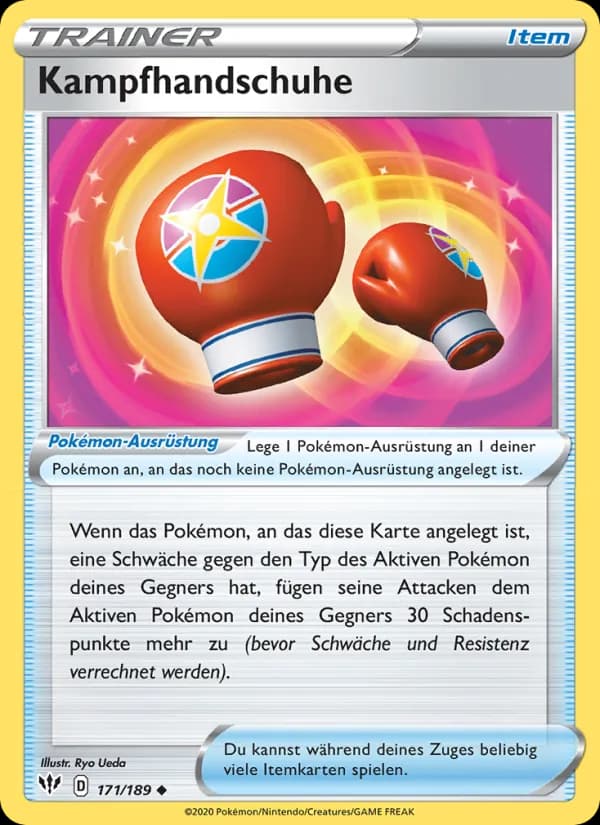 Kampfhandschuhe card in German