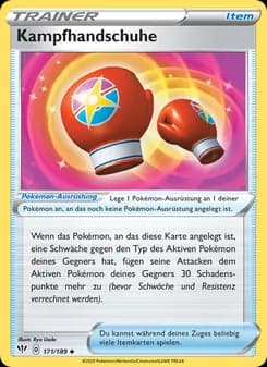 Kampfhandschuhe card in German