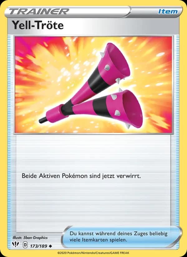 Yell-Tröte card in German