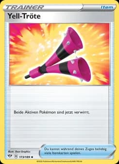 Yell-Tröte card in German