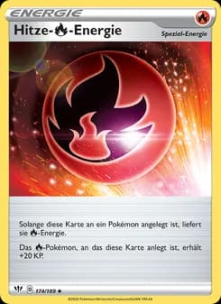 Hitze-Fire-Energie card in German