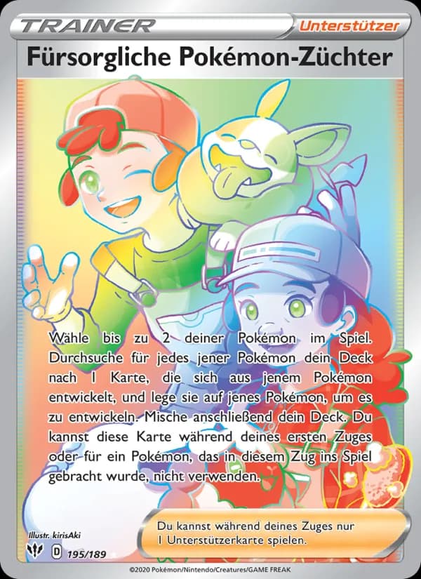 Fürsorgliche Pokémon-Züchter card in German