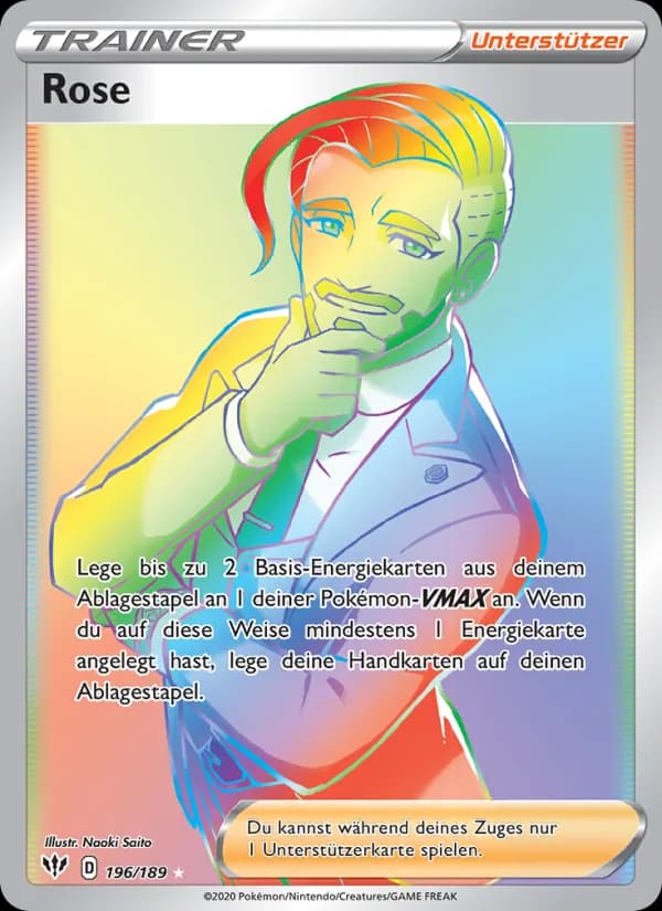 Rose card in German