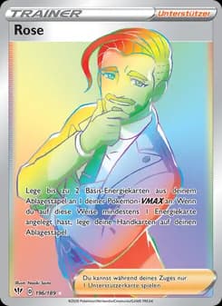 Rose card in German