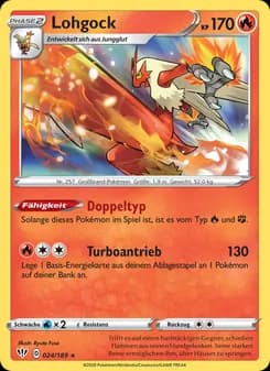 Lohgock card in German