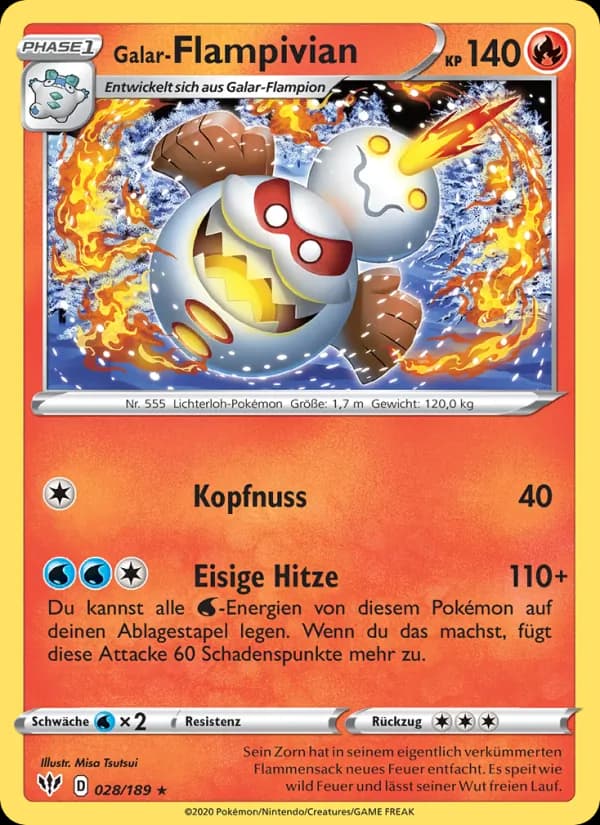 Galar-Flampivian card in German