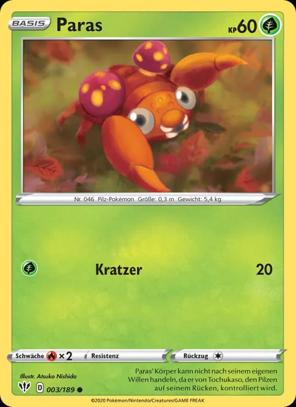 Paras card in German