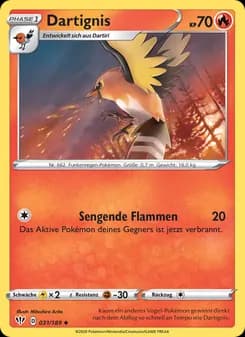 Dartignis card in German