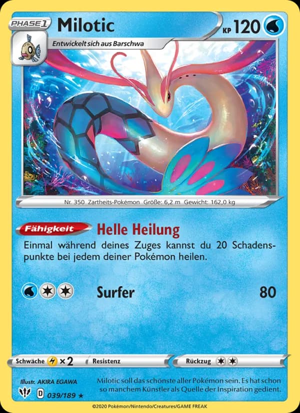 Milotic card in German