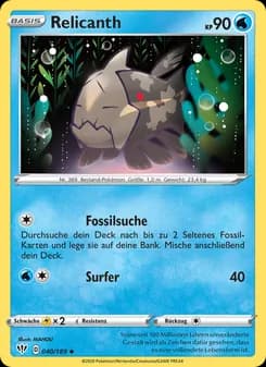 Relicanth card in German