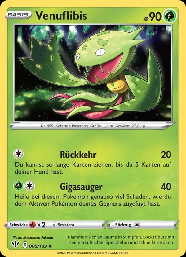 Venuflibis card in German