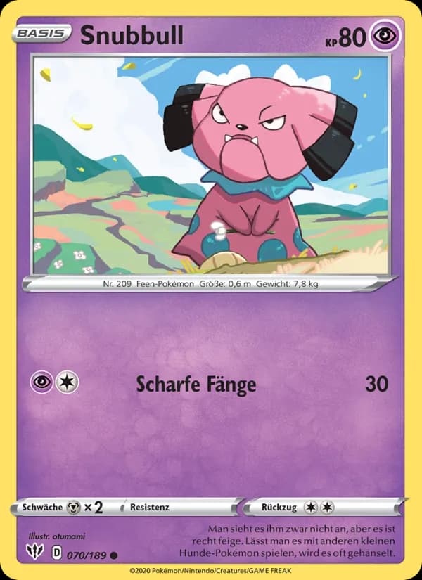 Snubbull card in German