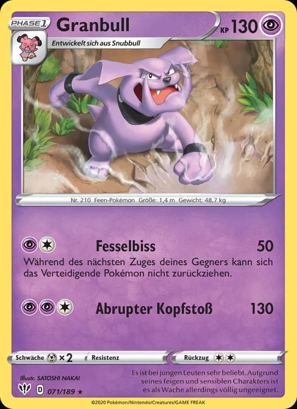 Granbull card in German