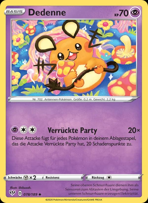 Dedenne card in German