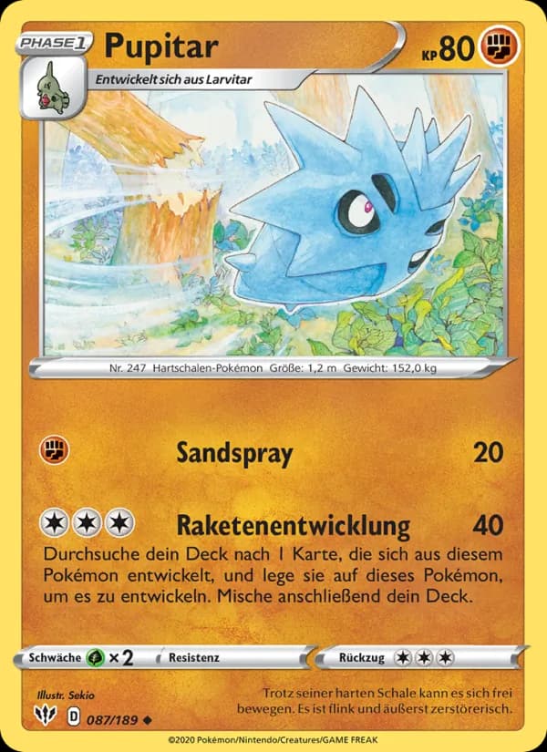 Pupitar card in German