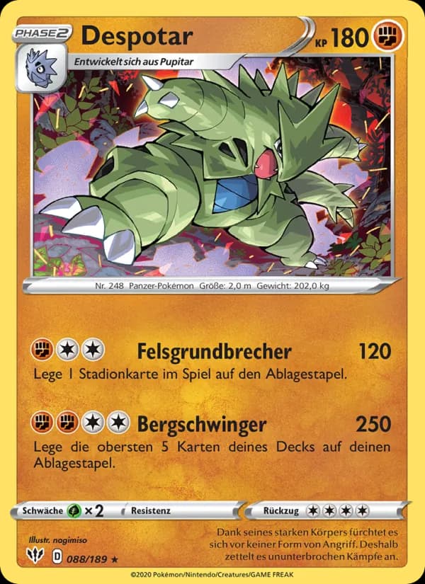 Despotar card in German