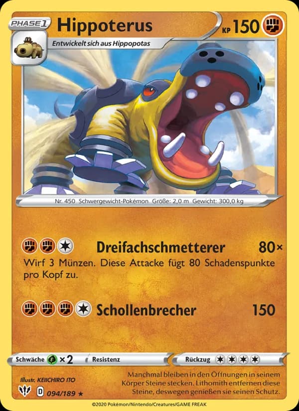Hippoterus card in German