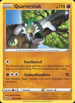 Quartermak card in German