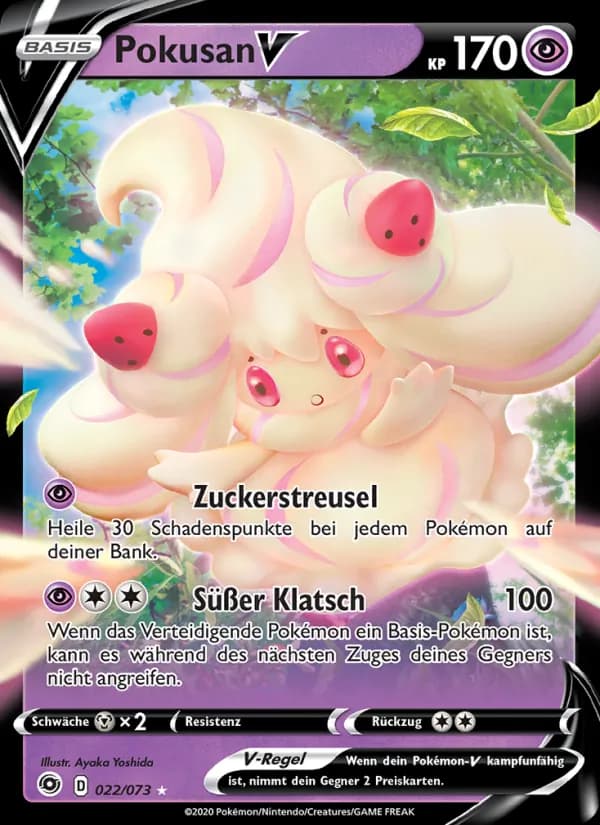 Pokusan V card in German