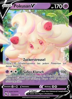 Pokusan V card in German