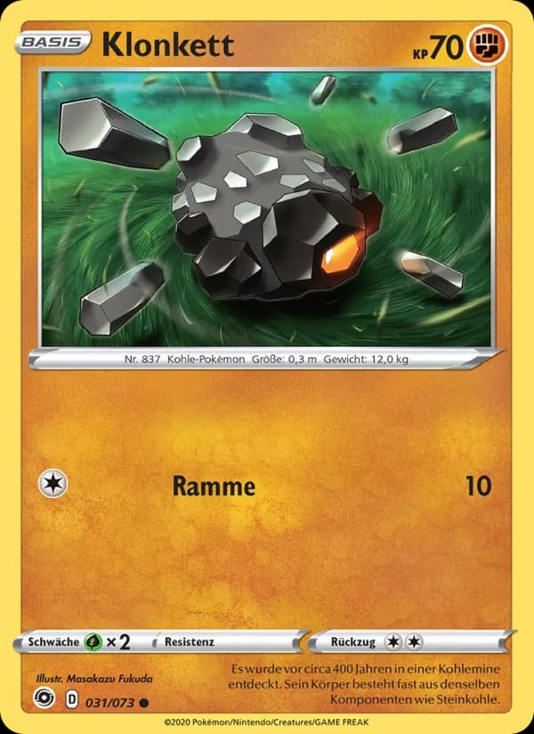 Klonkett card in German