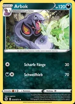 Arbok card in German