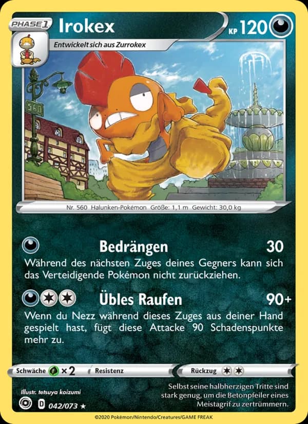 Irokex card in German