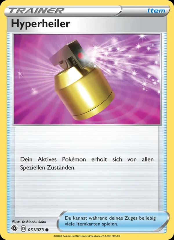 Hyperheiler card in German