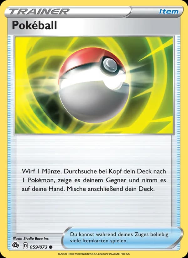 Pokéball card in German