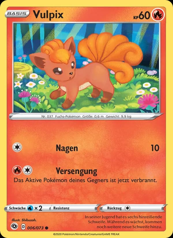 Vulpix card in German