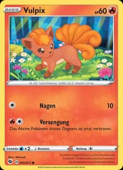 Vulpix card in German