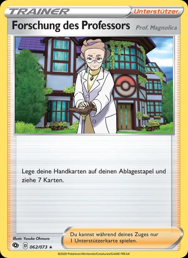 Forschung des Professors card in German