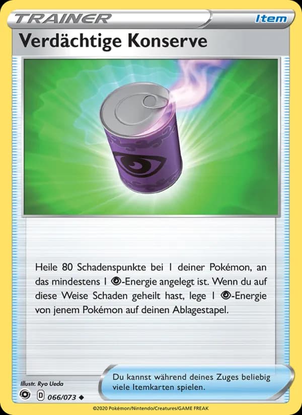 Verdächtige Konserve card in German