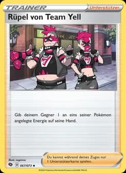Rüpel von Team Yell card in German