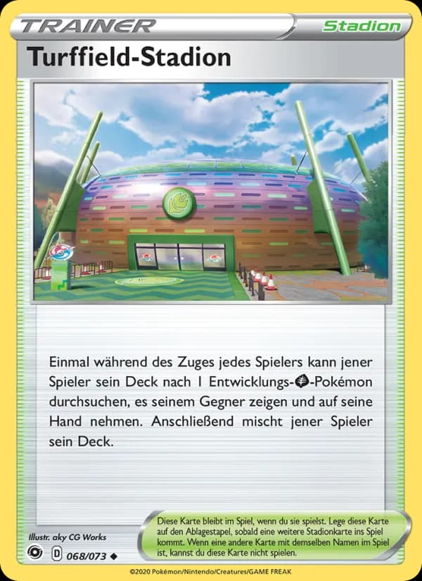 Turffield-Stadion card in German