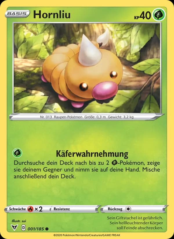 Hornliu card in German
