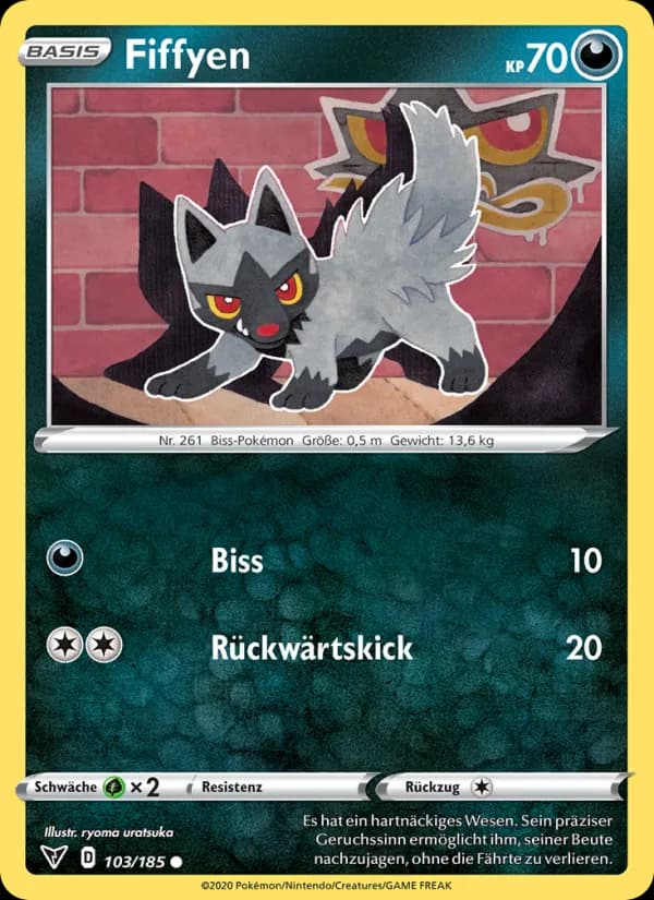 Fiffyen card in German