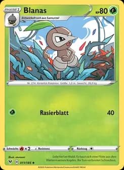 Blanas card in German