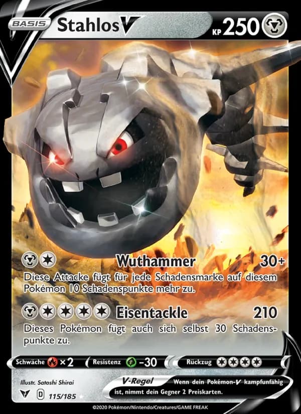 Stahlos V card in German