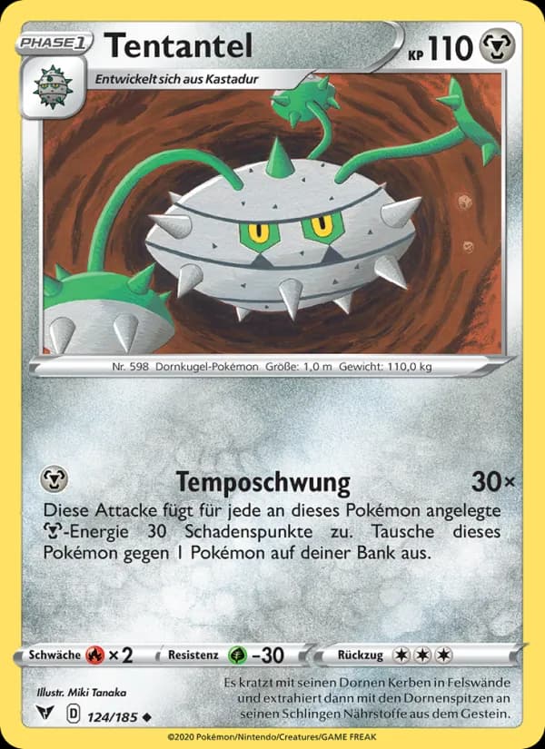 Tentantel card in German