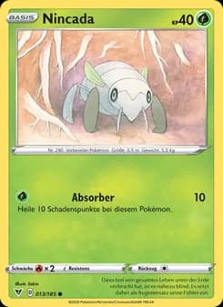 Nincada card in German