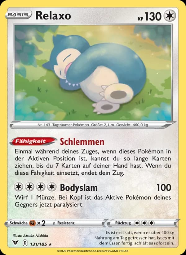 Relaxo card in German