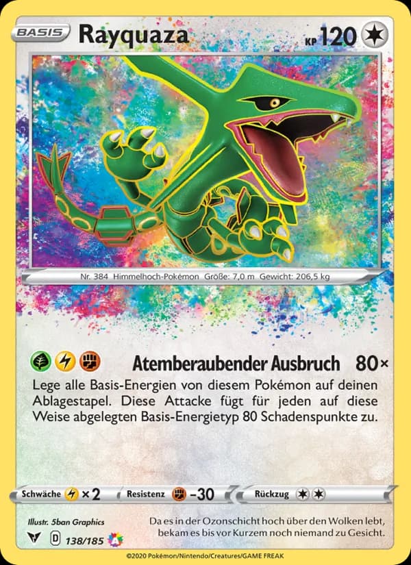 Rayquaza card in German