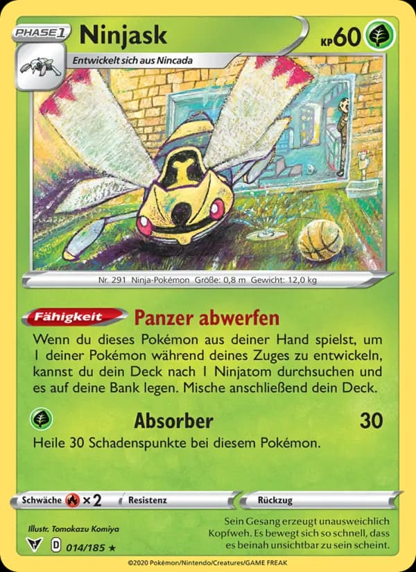 Ninjask card in German