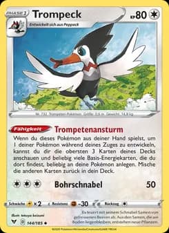 Trompeck card in German