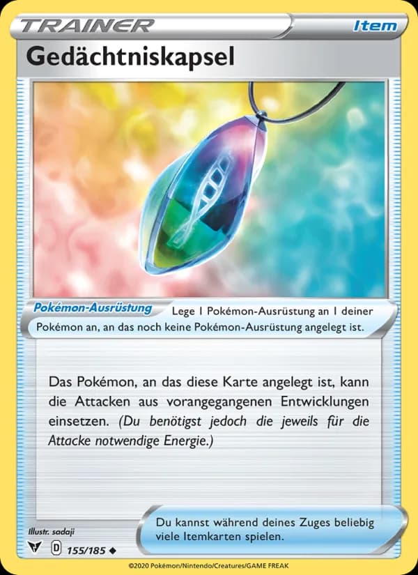 Gedächtniskapsel card in German