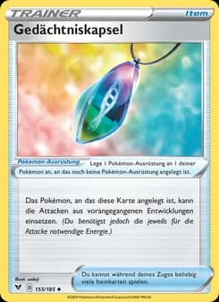 Gedächtniskapsel card in German